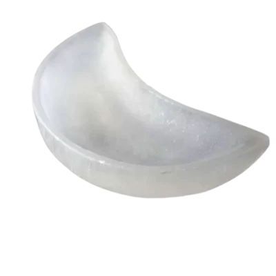 1PC - Selenite Moon Bowl